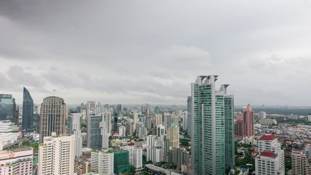 Bangkok citBangkok city skyline time lapsey skyline time lapse