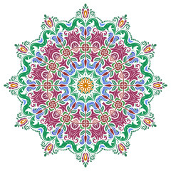 Classic seamless round colorful pattern. Traditional orient ornament. Classic vintage background