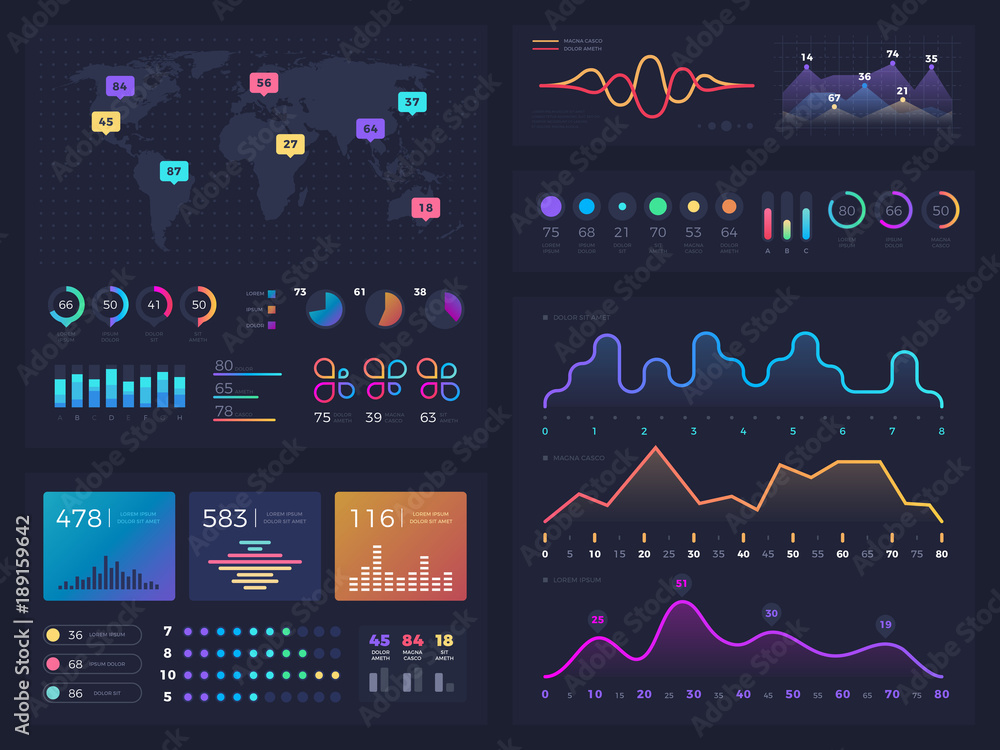 Poster workflow charts and diagrams, infographic useful vector elements for business information marketing 