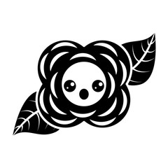 yellow flower kawaii cartoon natural vector illustration