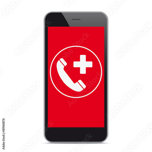 "Smartphone Notruf" Stockfotos und lizenzfreie Vektoren auf Bild 189160878
