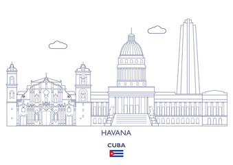 Havana City Skyline, Cuba