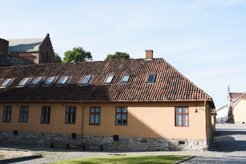 Fototapeta na wymiar Old House with Windows in Roof