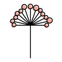 branch with berries fruits botanic vector illustration