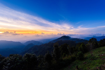 Fototapeta na wymiar Mon Sone View Point, Doi Pha Hom Pok National Park, Angkhang mountain, chiang mai, Thailand