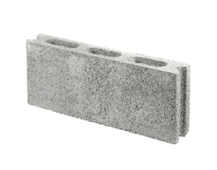 Concrete block isolated on white