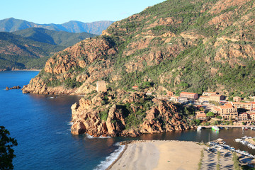 Fototapeta premium Scenic coastline on Corsica Island, France