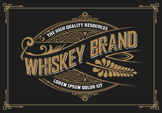 Vintage design. Whiskey label style