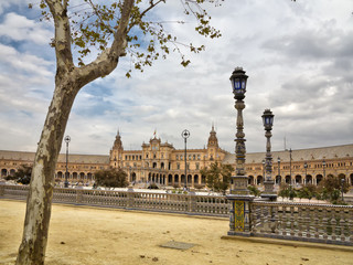 Plaza de Espa&ntilde;a en Sevilla.