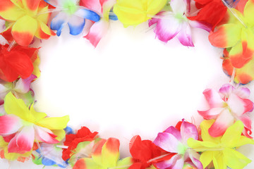 color plastic hawaii flowers background