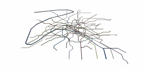 Fototapeta na wymiar paris metro map