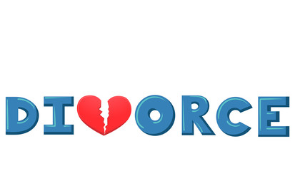 Divorce Heart Torn Illustration