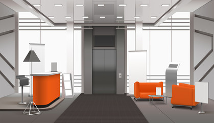 Realistic Lobby Interior 