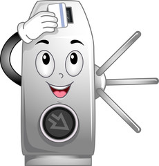 Turnstile Mascot Insert Card Illustration