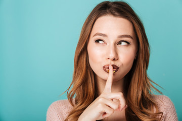 Fototapeta premium Beauty portrait of a pretty brown haired woman