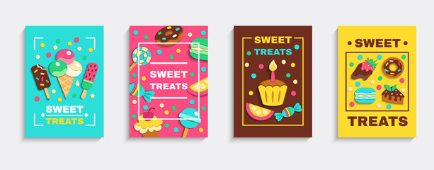 Sweet Party Treats Posters Set