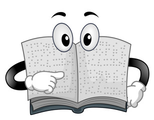 Mascot Braille Book Illustration