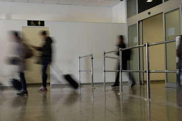 Fototapeta premium blurred people at the airport