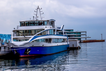 Fototapeta premium Great yacht on the water.