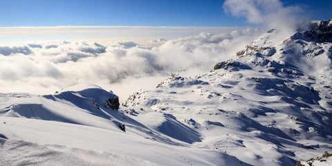 panorama invernale dalla cima di Piazzo - Alpi Orobie