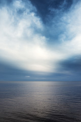 Cloud above gulf of Riga, Baltic sea.
