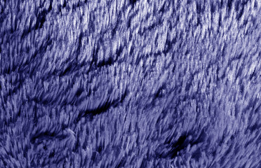 Soft fur textile in blue color.