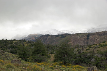 Trail to Cerro Torre at the Los Glaciares National Park, Argentina