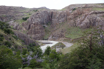 Fototapeta premium Fitz Roy River at the Los Glaciares National Park, Argentina