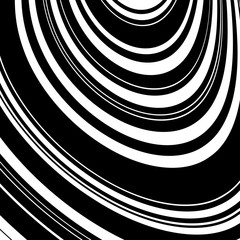 Black and White Wave Stripe Optical Abstract Background