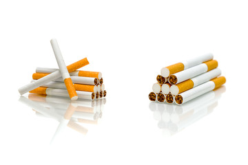 cigarettes isolated on white background