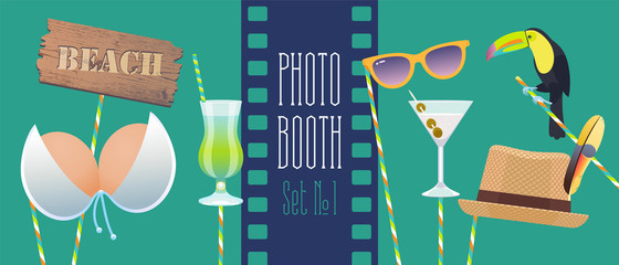 Photo booth props vector illustration © kora_ra_123