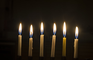 Hanukkah holiday candles