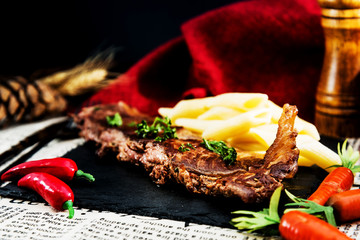 Delicious juicy steak beef meat