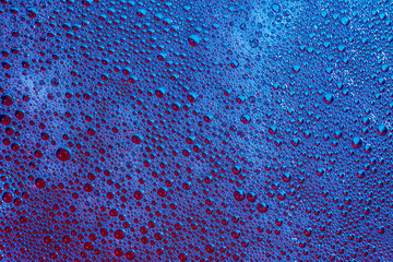 blue-red background with air bubbles abstract texture