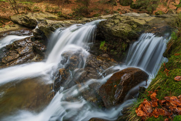 Fototapeta na wymiar Rißloch Wasserfälle bei Bodenmais im Bayerischen Wald