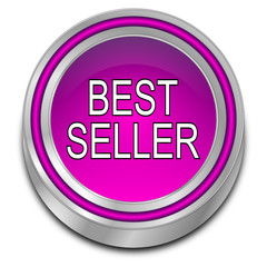 Bestseller button - 3D illustration