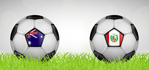 Naklejka premium Gruppenphase - Australien vs. Peru