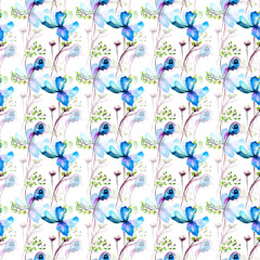 Seamless pattern with Beautiful flowers