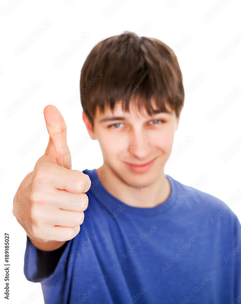 Canvas Prints young man with thumb up