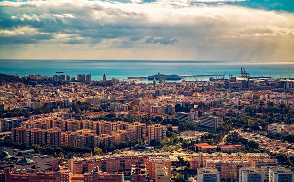 Panoramic view of Malaga city, Spain © Roberto Sorin