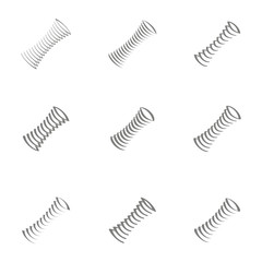 set of monochrome icons with Springs for your design