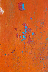 Natural abstract texture colored background with cracks and scratches. Old paint destroyed by water and time. Bright color surface.
