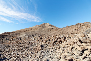 View of cable car Mt Teide, Tenerife, Spain