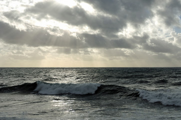 wolken über dem atlantik