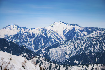 Obraz premium Beautiful landscape of Japan alps at Tateyama snow mountain