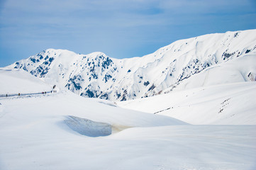 Beautiful landscape of Japan alps at Tateyama snow mountain