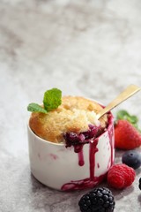 Homemade Mixed Berry Cobbler/ Valentines day dessert