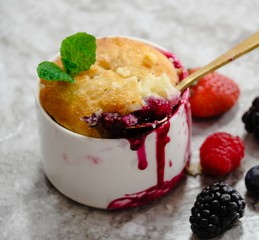 Homemade Mixed Berry Cobbler/ Valentines day dessert