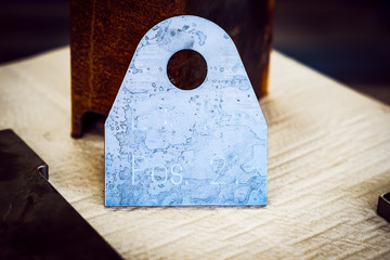 Stahl Schild Brennschneiden Markierung Plasmaschneiden