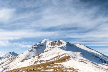 Fototapeta na wymiar Snowy Caucasian mountains
